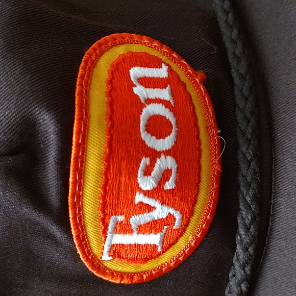 Vintage 90s Tyson Brown Rope Strapback Trucker Hat Baseball Cap Mesh Made In USA - Picture 2 of 11